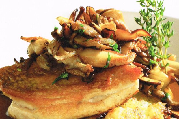 Suprême de pintard  aux champignons